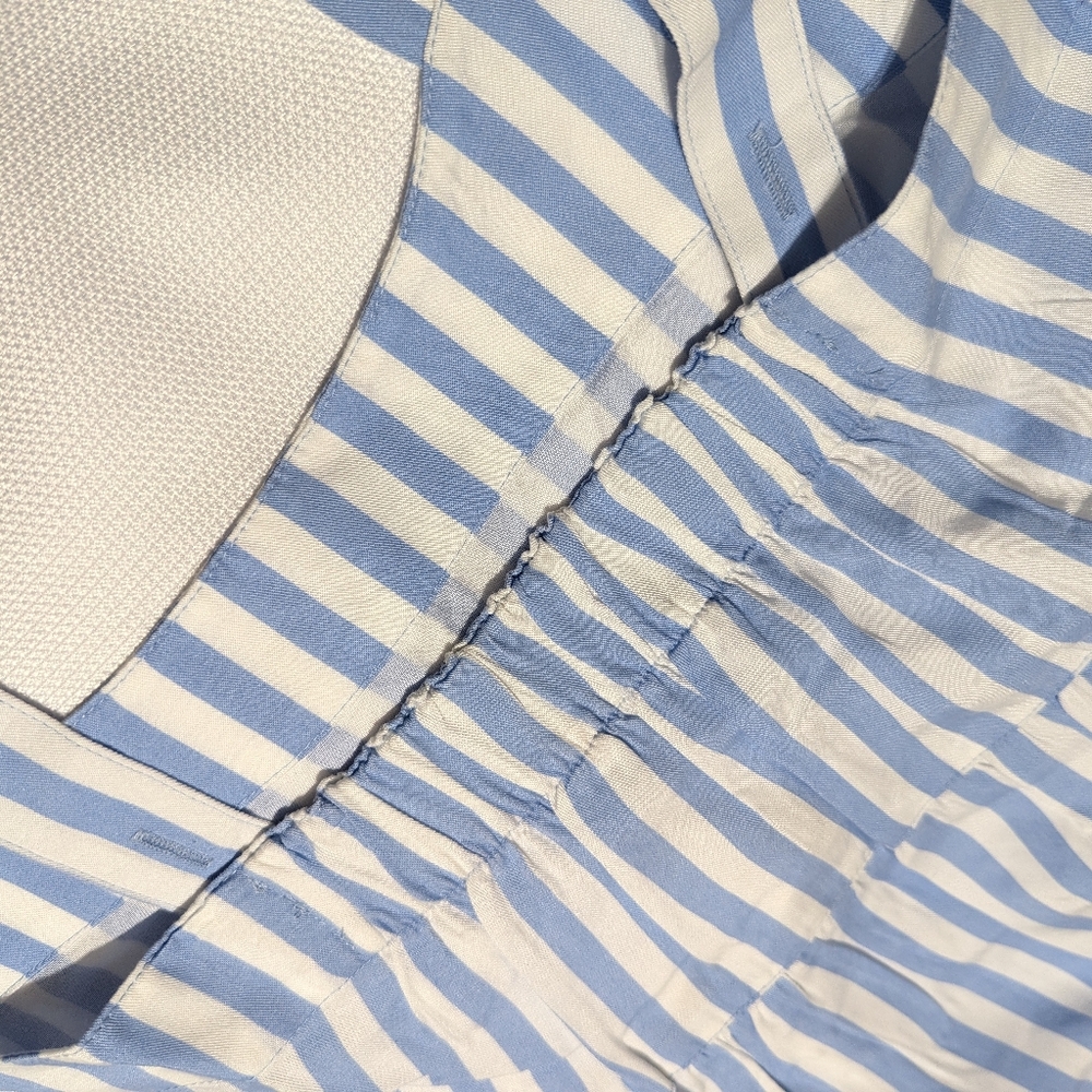 The Drop Britt Bluebell Stripe Tiered Maxi Dress w/ Adjustable Straps - Picture 9 of 11